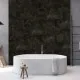 Grosfillex Стенни плочки Gx Wall+ 11 бр мрамор 30x60 см черни