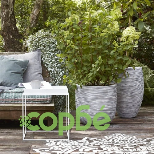 Capi Кашпа Nature Rib Elegant Deluxe 45x72 см слонова кост ➤ топ цена ➤ sorbe.bg