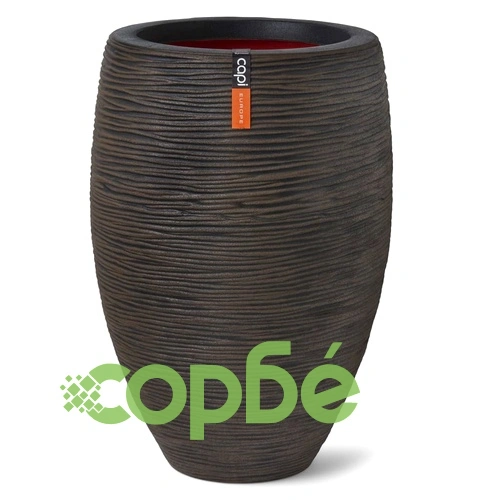 Capi Кашпа Nature Rib Elegant Deluxe 45x72 см тъмнокафява ➤ топ цена ➤ sorbe.bg