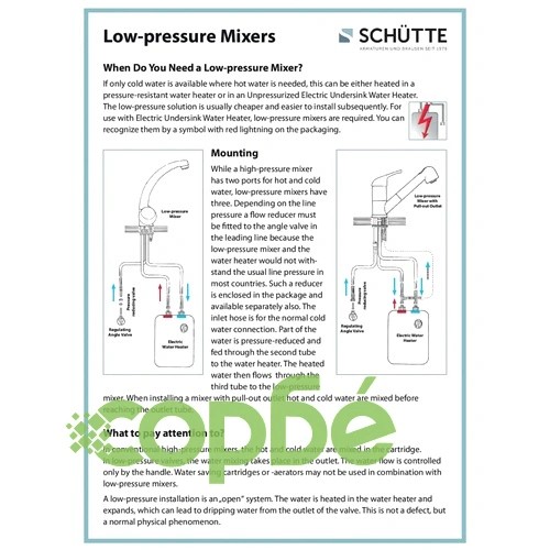 SCHÜTTE Смесител за мивка с кръгъл чучур CORNWALL ниско налягане хром ➤ топ цена ➤ sorbe.bg