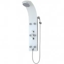 SCHÜTTE Стъклен душ панел с термостатичен смесител LANZAROTE, бял