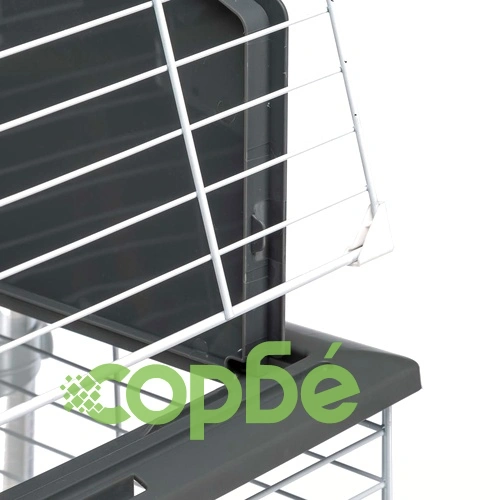 Ferplast Клетка за зайци Barn 100 Double, 95x57x121 см, сива ➤ топ цена ➤ sorbe.bg