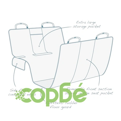 Kurgo Кучешки хамак за седалката на автомобил, сива ➤ топ цена ➤ sorbe.bg