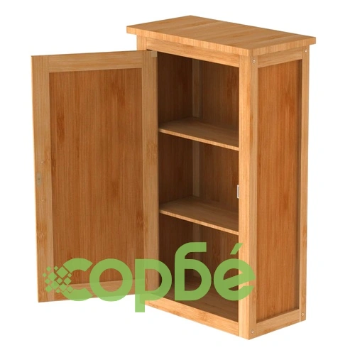 EISL Висок шкаф с врата, бамбук, 40x20x70 см ➤ топ цена ➤ sorbe.bg