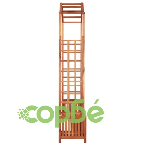 Градинска арка с плантер, акация масив, 180x40x218 cм ➤ топ цена ➤ sorbe.bg