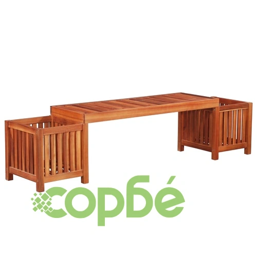 Градинска пейка със саксии, акация масив, 180x40x44 cм на топ цена от sorbe.bg Градинска пейка със саксии, акация масив, 180x40x44 cм ➤ топ цена ➤ sorbe.bg