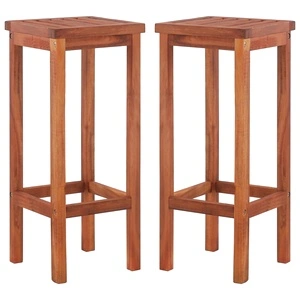 Бар столове, 2 бр, акациево дърво масив