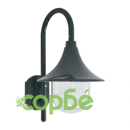 Градинска стенна лампа, E27, 42 см, алуминий, тъмнозелена ➤ топ цена ➤ sorbe.bg