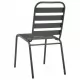Стифиращи градински столове, 2 бр, стомана, сиви