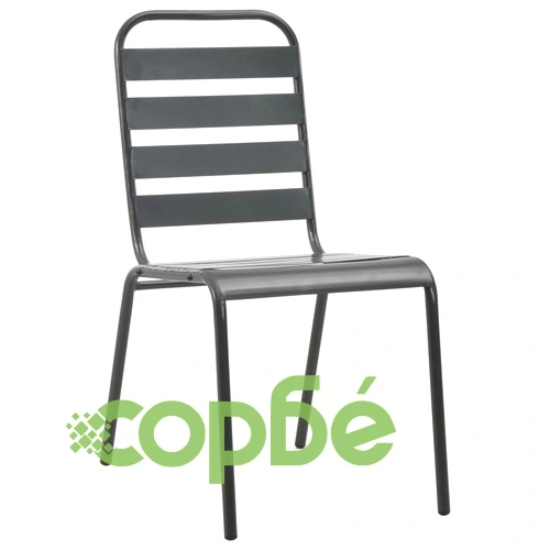 Градински трапезен комплект, 5 части, стомана, тъмносив ➤ топ цена ➤ sorbe.bg