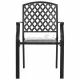 Стифиращи външни столове, 2 бр, стомана, черни