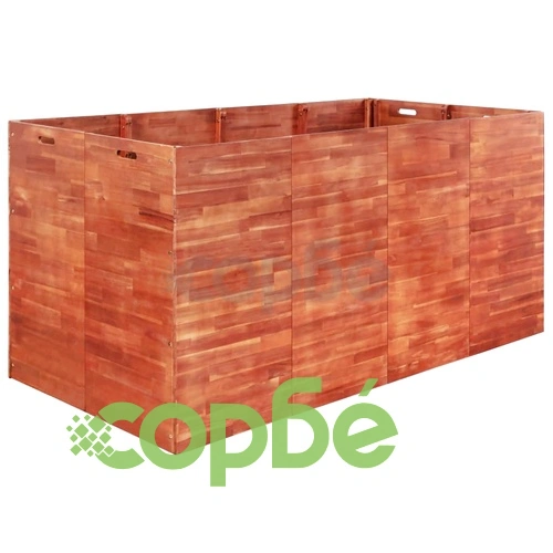 Градинска повдигната леха, акациево дърво, 200x100x100 см ➤ топ цена ➤ sorbe.bg