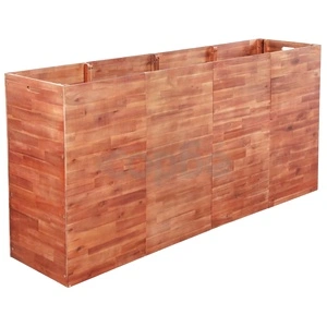 Градинска повдигната леха, акациево дърво, 200x50x100 см