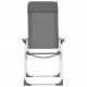 Сгъваеми къмпинг столове, 4 бр, сиви, алуминий