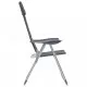 Къмпинг столове, 2 бр, сиви, 58x69x111 см, алуминий