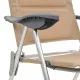Къмпинг столове, 2 бр, кремави, 58x69x111 см, алуминий