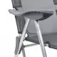 Сгъваеми къмпинг столове с подложки, 2 бр, сиви, алуминиеви