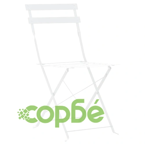 Бистро комплект, 3 части, стомана, бял ➤ топ цена ➤ sorbe.bg
