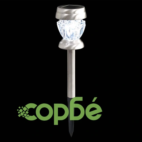 Стоящи соларни лампи, 12 бр, LED, бели ➤ топ цена ➤ sorbe.bg
