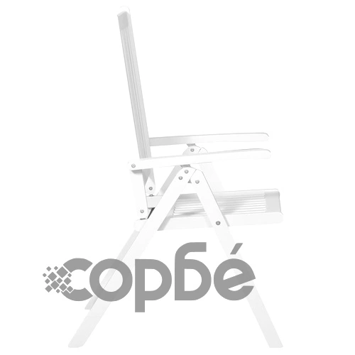 Сгъваеми трапезни столове, 2 бр, акация масив, бели ➤ топ цена ➤ sorbe.bg