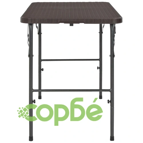 Сгъваема градинска маса кафява 120x60x74 см HDPE имитация ратан на топ цена от sorbe.bg Сгъваема градинска маса кафява 120x60x74 см HDPE имитация ратан ➤ топ цена ➤ sorbe.bg