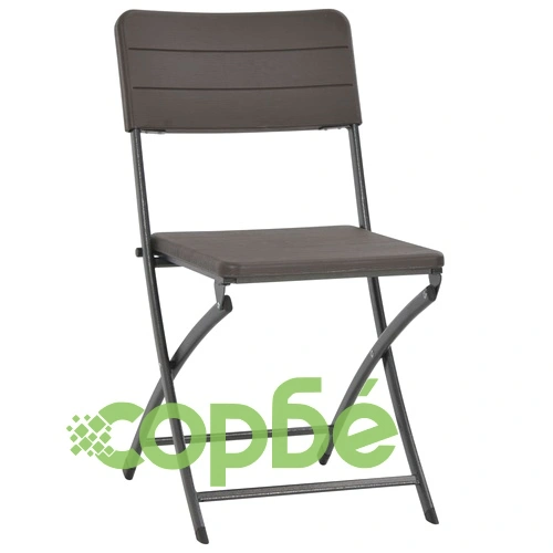 Сгъваем бистро комплект, 3 части, HDPE, кафяв, ратанов вид  ➤ топ цена ➤ sorbe.bg