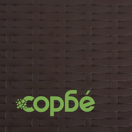 Сгъваеми бар столове, 2 бр, HDPE и стомана, кафяви, ратанов вид ➤ топ цена ➤ sorbe.bg