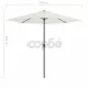 Балконски чадър с алуминиев прът, пясъчен, 270x144 см, половин