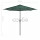 Балконски чадър с алуминиев прът, зелен, 270x144 см, половин