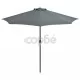 Балконски чадър с алуминиев прът, антрацит, 270x144 см, половин