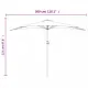 Балконски чадър с алуминиев прът, антрацит, 300x155 см, половин