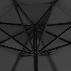 Градински чадър с алуминиев прът, 500 см, антрацит