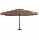 Градински чадър с алуминиев прът, 500 см, таупе