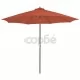 Градински чадър с дървен прът, 300 см, теракота