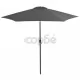 Градински чадър с метален прът, 300 см, антрацит