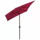 Градински чадър с метален прът, 300x200 см, бордо червен