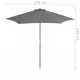 Градински чадър с дървен прът, 270 см, антрацит