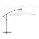 Градински чадър с LED осветление метален прът 350 см пясъчен