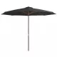 Градински чадър с дървен прът, 350 см, антрацит
