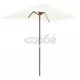 Градински чадър с дървен прът, 150x200 см, пясъчен