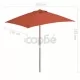 Градински чадър с дървен прът, 150x200 см, керемиден