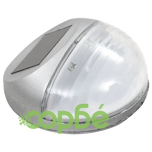 Градински соларни стенни лампи, LED, 12 бр, кръгли, сребристи ➤ топ цена ➤ sorbe.bg