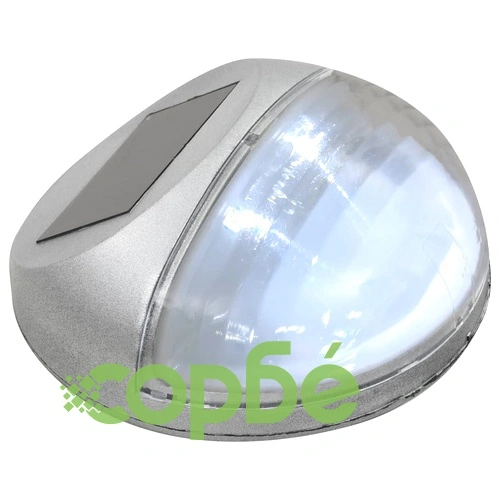 Градински соларни стенни лампи, LED, 12 бр, кръгли, сребристи ➤ топ цена ➤ sorbe.bg