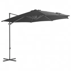 Градински чадър чупещо рамо стоманен прът 300 см антрацит 