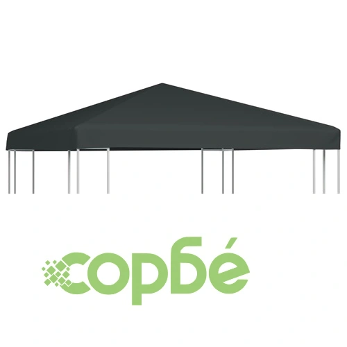 Покрив за шатра, 310 г/м², 3x3 м, сив ➤ топ цена ➤ sorbe.bg