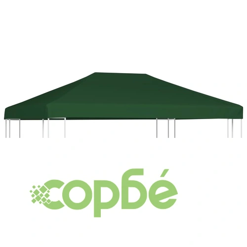 Покрив за шатра, 310 г/м², 4x3 м, зелен ➤ топ цена ➤ sorbe.bg