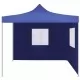 Сгъваема шатра с 2 стени, 3x3 м, синя