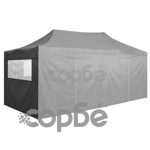 Сгъваема pop-up парти шатра със странични стени 3x6 м антрацит ➤ топ цена ➤ sorbe.bg