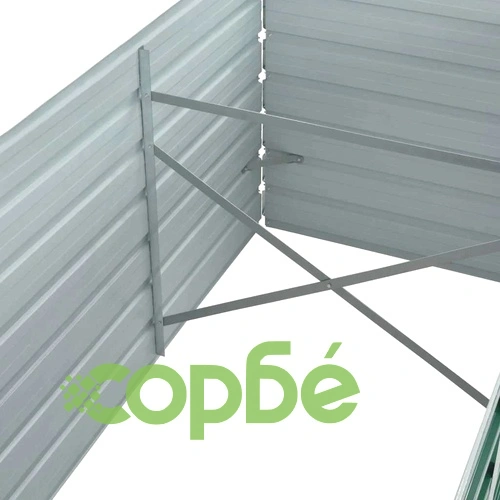 Градинска висока леха поцинкована стомана 240x80x45 см зелена ➤ топ цена ➤ sorbe.bg