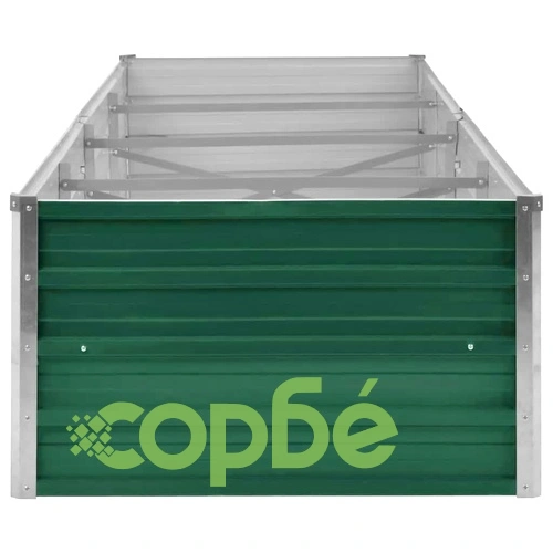 Градинска висока леха поцинкована стомана 320x80x45 см зелена ➤ топ цена ➤ sorbe.bg